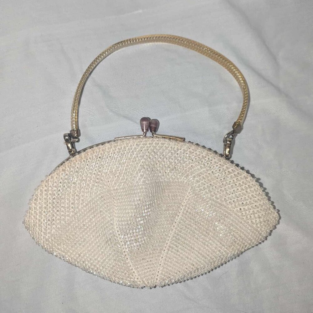 Vintage Japanese Beaded Clutch Purse "Sunflower"